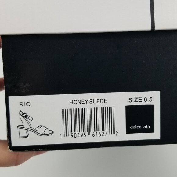 Dolce Vita Honey Suede Block Heel Sandals w/ Ankle Strap - Buttery Soft Sz. 6.5 - Picture 5 of 12